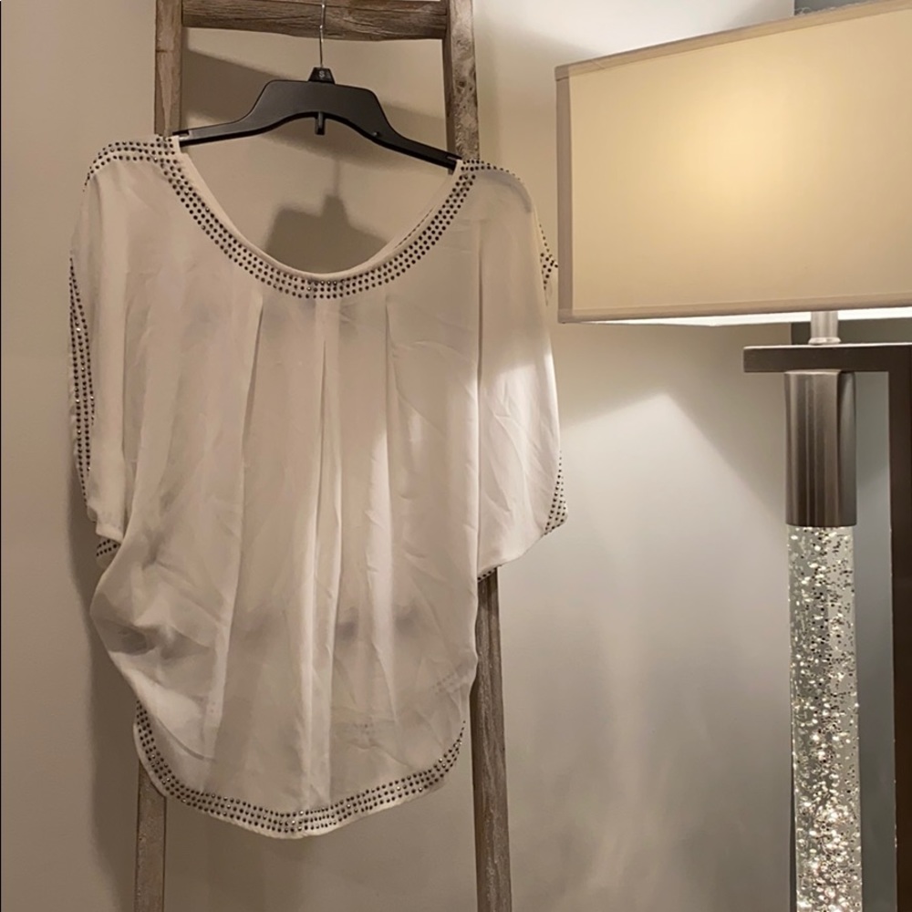 2B BEBE RHINESTONE BLOUSE